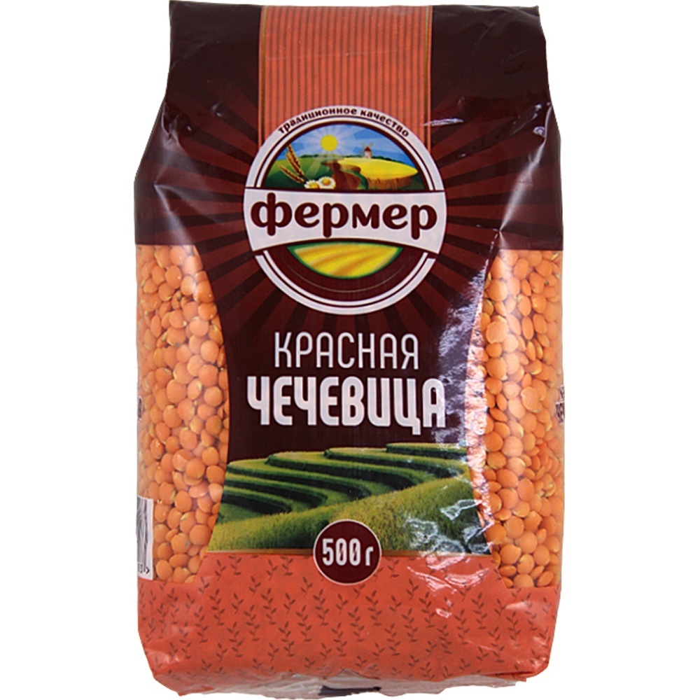 Фото: Чечевица "Фермер" красная, 500г