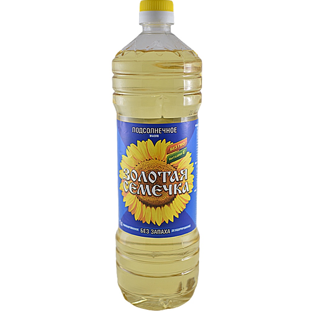 Фото: Масло подсолнечное "Золотая семечка" рафинированное, 1л