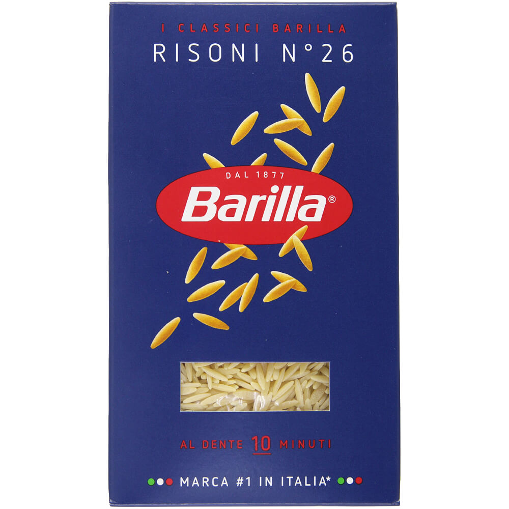Фото: Макаронные изделия "Barilla" Risoni №26, 450г
