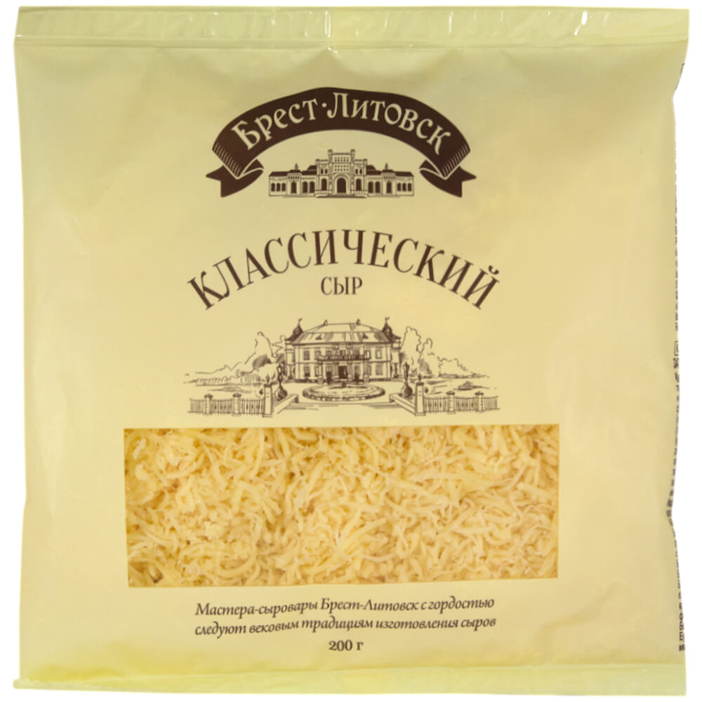 Фото: Сыр "Брест-Литовск" классический тертый 45%, 200г