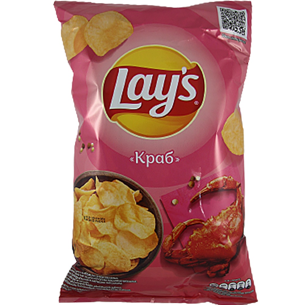 Фото: Чипсы "Lay's" из натурального картофеля со вкусом краба, 140г