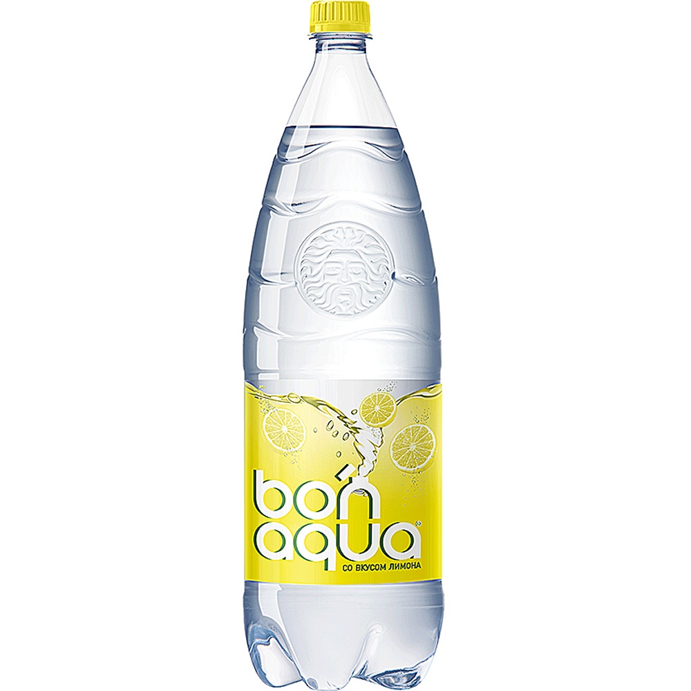Фото: Вода питьевая "Bonaqua" со вкусом лимона, 2л
