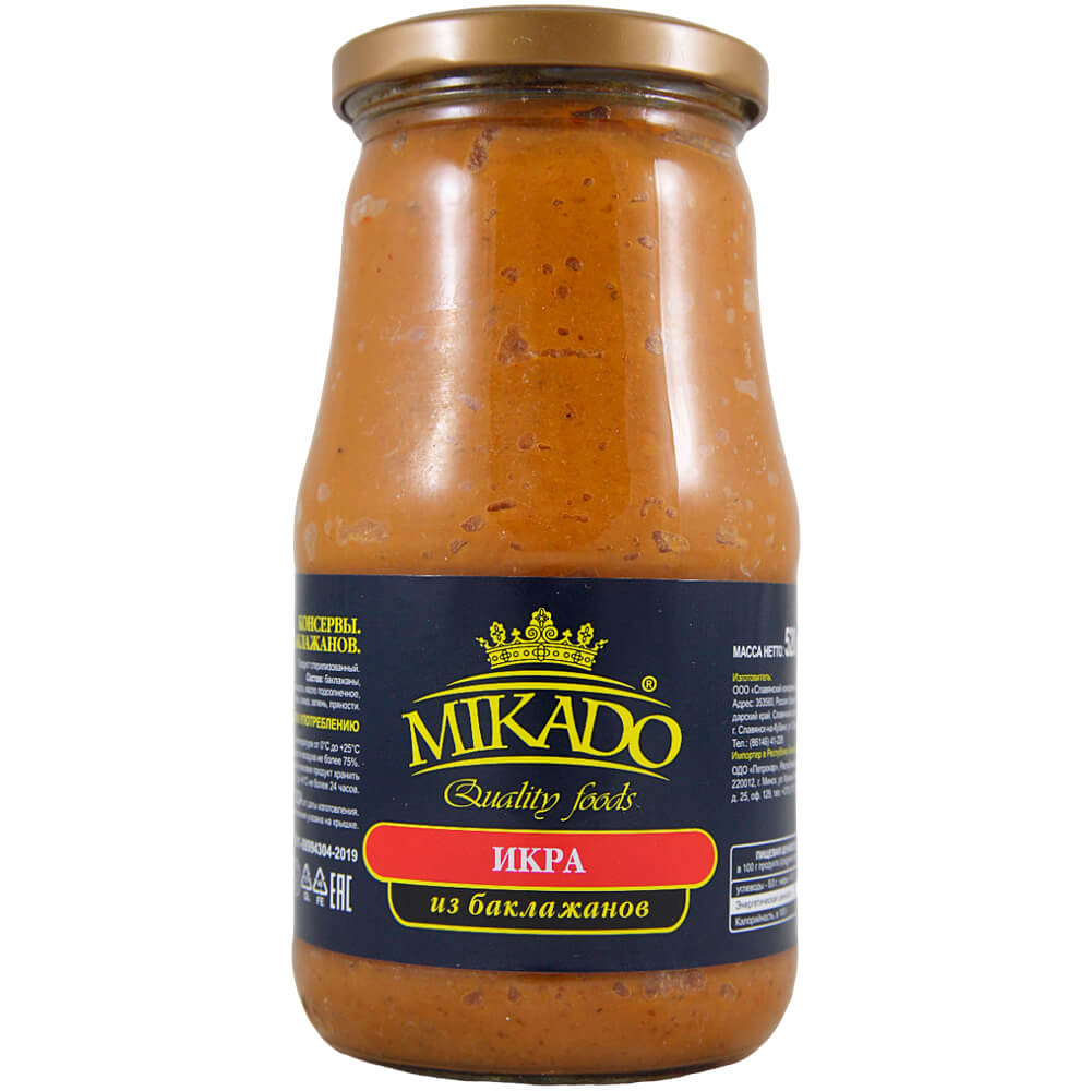 Фото: Икра из баклажанов "Микадо", 520г