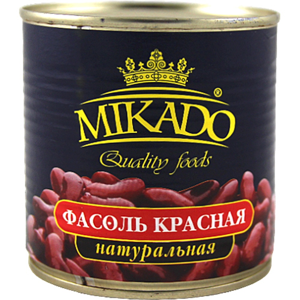 Фото: Фасоль натуральная "Микадо" красная, 425мл