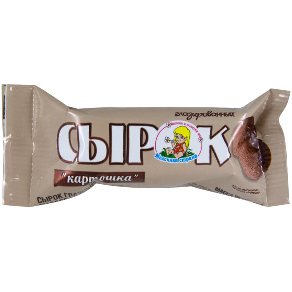 Фото: Сырок глазированный "Молочная страна" Картошка 18%, 45г