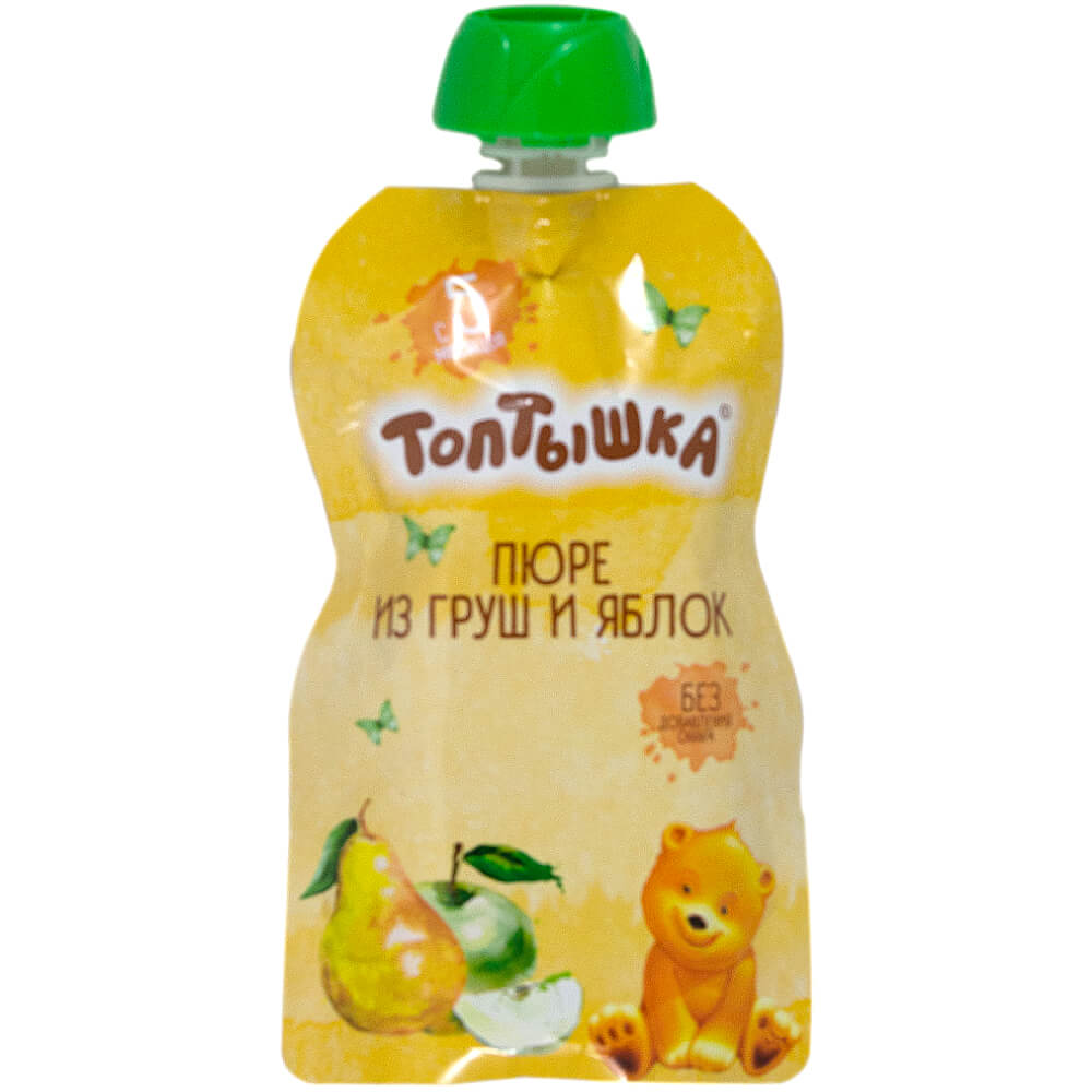 Фото: Пюре "Топтышка" из груш и яблок, 90г