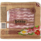 Продукт мясной из свинины "Бекон" сырокопченый категории Б нарезка, 200г