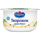 Паста творожная "Савушкин" со вкусом груша-банан 3.5%, 120г