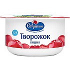 Паста творожная "Савушкин" со вкусом вишни 3,5%, 120г