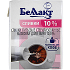 Сливки питьевые "Беллакт" стерилизованные 10%, 200г