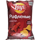 Чипсы "Lay's" из натурального картофеля рифленые со вкусом лобстера, 140г