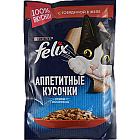 Корм консервированный "Felix" аппетитные кусочки с говядиной в желе, 75г