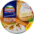 Сыр плавленый пастообразный "Hochland" ассорти с грибами (сливочный, с грибами в сливочном соусе) 50%, 140г