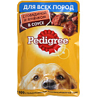 Корм консервированный "Pedigree" с говядиной и ягненком в соусе для взрослых собак всех пород, 85г