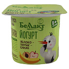 Йогурт "Беллакт" для питания детей с наполнителем яблоко, персик, банан, 100г